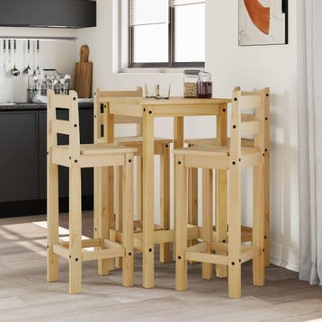 vidaXL 5-delige Barset massief grenenhout, Huis en Inrichting, Verzenden, Nieuw