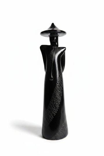 Statuette, Homme Chinois - 25 cm - Verre - 1950