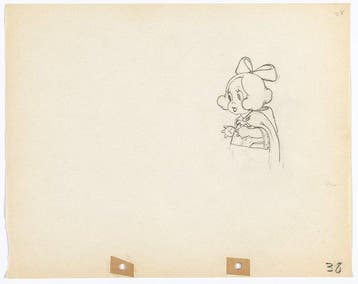 Walt Disney – Roodkapje-animatie tekening - The Big Bad Wolf, Nieuw