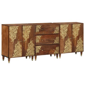 vidaXL Badkamerkast set 3 st 180 x 33 x 75 cm Massief Mango, Verzenden, Nieuw