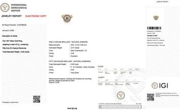 Zonder minimumprijs - Ring - 18 karaat Geel goud - 2.66ct., Nieuw