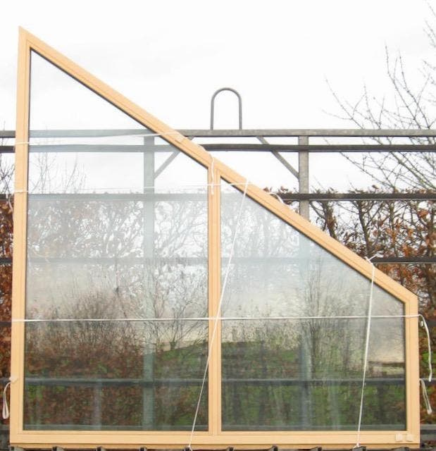 houten raam , chassis , venster , kozijn 245 x 259, Bricolage & Construction, Châssis & Portes coulissantes, Enlèvement ou Envoi