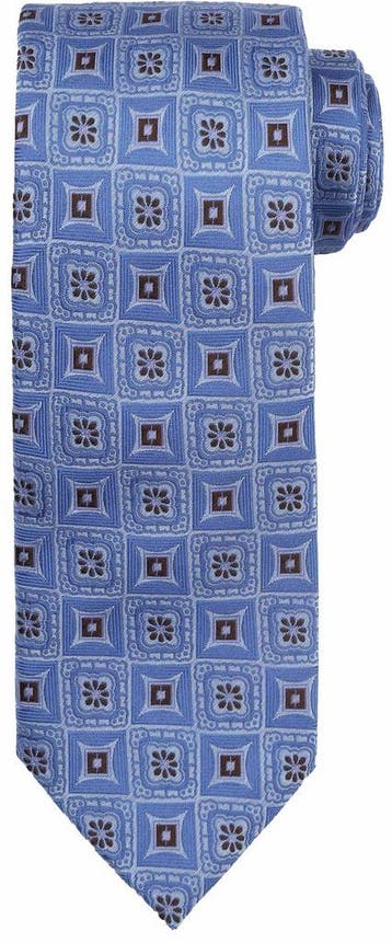 Suitable Stropdas Zijde Print Blauw maat  Heren, Kleding | Heren, Stropdassen, Verzenden, Nieuw, Blauw, Suitable