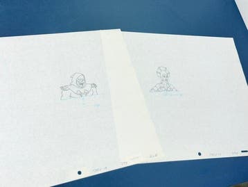 Filmation - 2× originele animatietekeningen van Skeletor en, Nieuw in verpakking