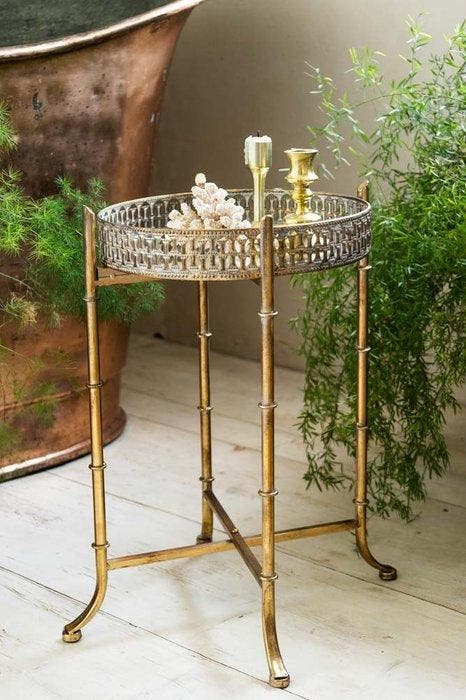 Salontafel - Staal - Gold Mirror Top, Antiek en Kunst, Kunst | Designobjecten