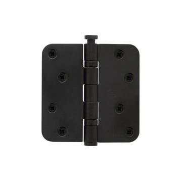 Kogellagerscharnier ronde hoeken 89x89mm RVS zwart tot 70..., Ophalen of Verzenden, Nieuw, Scharnier