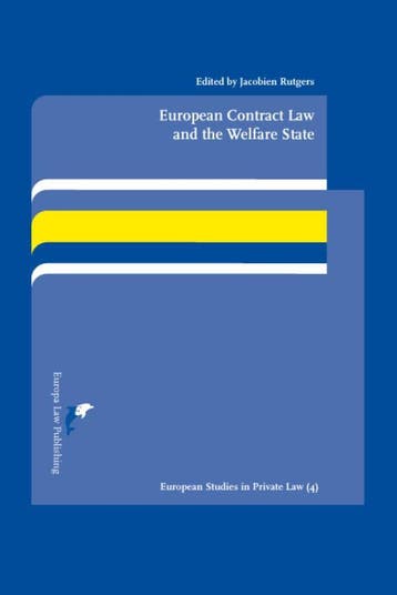 European Contract Law And The Welfare State |  | Nieuw, Verzenden, Nieuw