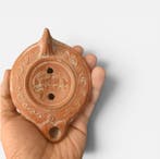 Oud-Romeins Terracotta-olielamp 12,50 cm.