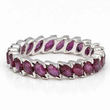 Bague - 18 carats Or blanc Rubis, Bijoux, Sacs & Beauté, Bagues