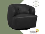 Leren draaifauteuil Cloud - Granada Black (zwart), Huis en Inrichting, Bohemian, Eigentijds, Klassiek, Modern, Retro, Romantisch, Scandinavisch, Vintage