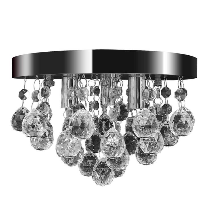 vidaXL Plafondlamp kroonluchterontwerp kristal chroom, Maison & Meubles, Lampes | Autre, Envoi