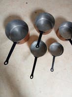 Kookpottenset (5) - Koper - koperen pannen, Antiquités & Art