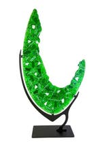 Made Murano Glass - sculptuur, Piastra Carnevale Verde Scuro