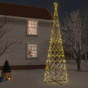 vidaXL Kegelkerstboom 3000 LEDs warmwit 230x800 cm, Verzenden, Nieuw