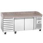 Pizzawerkbank | 360L | 2 Deuren + 7 Deegladen (EN600x400) |, Articles professionnels, Verzenden