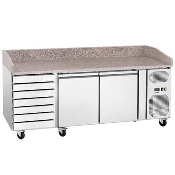 Pizzawerkbank | 360L | 2 Deuren + 7 Deegladen (EN600x400) |, Verzenden, Nieuw in verpakking