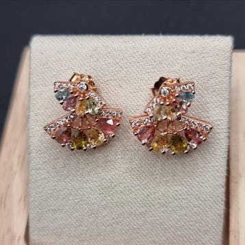 Zonder minimumprijs - Oorbellen Zilver, Verguld - 2.40ct., Nieuw