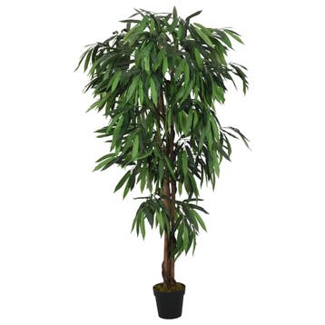 vidaXL Kunstplant mangoboom 600 bladeren 150 cm groen, Verzenden, Nieuw