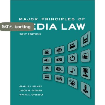 Major Principles of Media Law, 2017 9781305646506, Verzenden, Wayne Overbeck