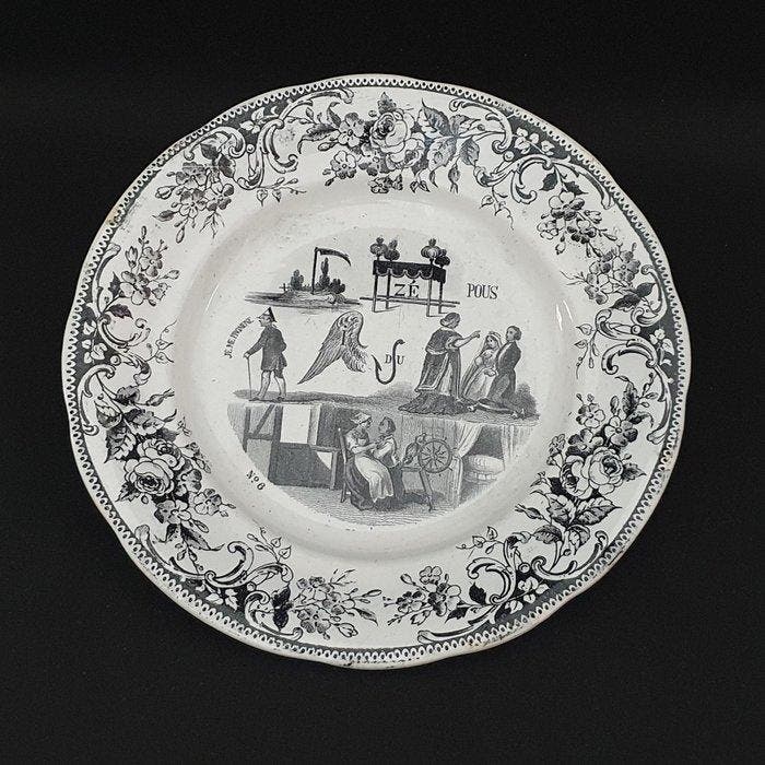 Lebeuf Milliet & Cie, Creil et Montereau - Dessertservies, Antiquités & Art, Antiquités | Verre & Cristal
