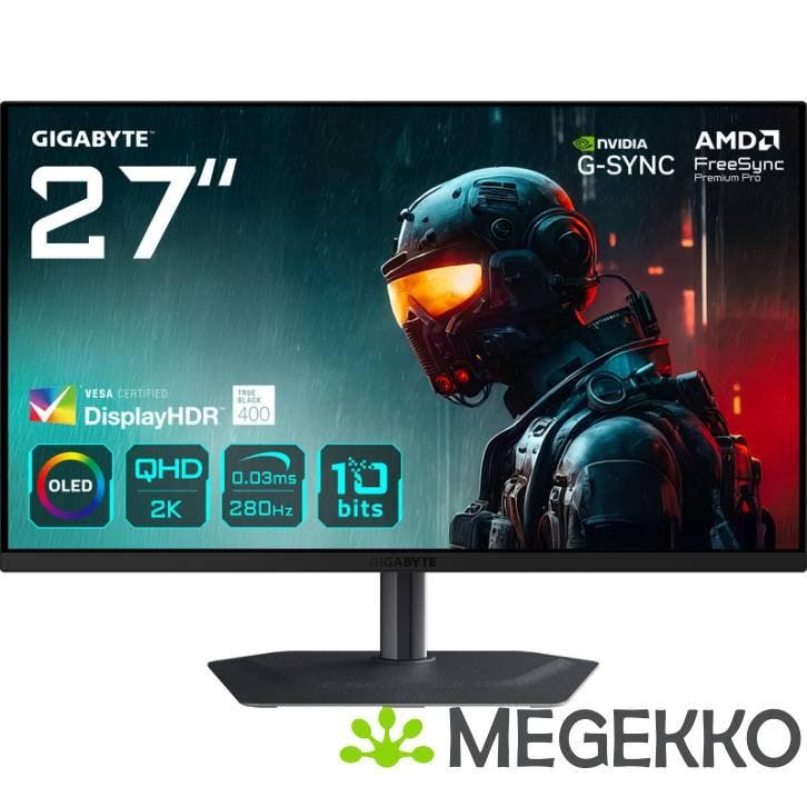 Gigabyte MO27Q2A 27  Quad HD 280Hz QD-OLED Gaming monitor, Computers en Software, Overige Computers en Software, Nieuw, Verzenden