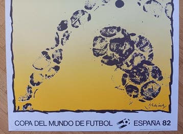 Pierre Alechinsky - Affiche originale - Coupe du monde foot