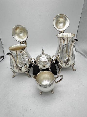 Vintage Viners of Sheffield Silver-Plated 4-Piece Tea &