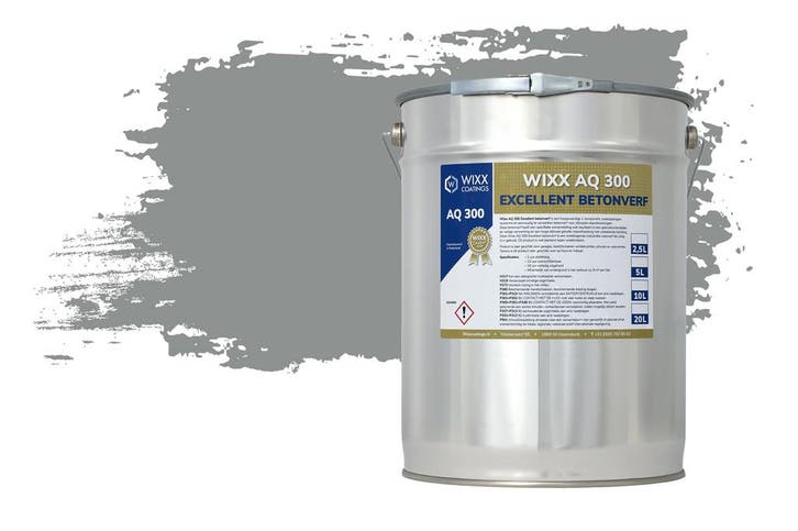 Wixx AQ 300 Excellent Betonverf RAL 7042 | Verkeersgrijs A, Doe-het-zelf en Bouw, Verf, Beits en Lak, Nieuw, Verzenden