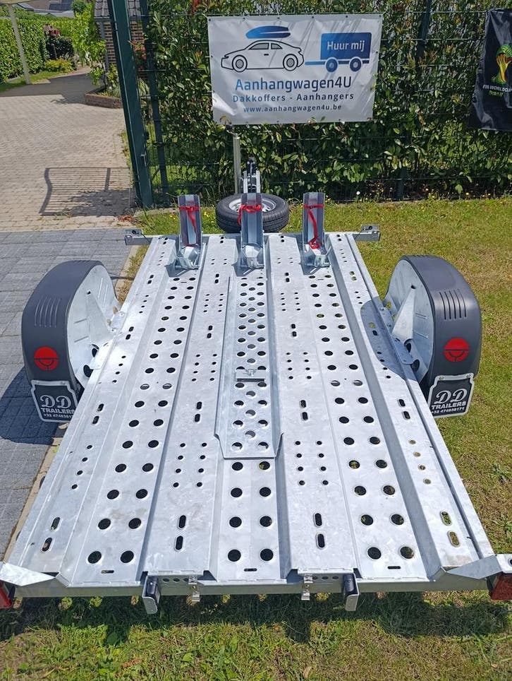 Mototrailer BCW te huur | Verlaagd chassis | MTM 750 kg, Autos : Divers, Remorques, Enlèvement
