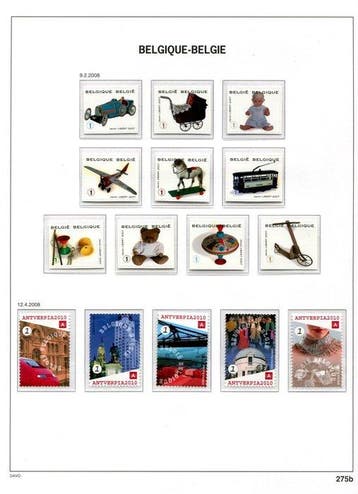 Belgique 2008 - Timbres issus des Blokken et Boekjes selon