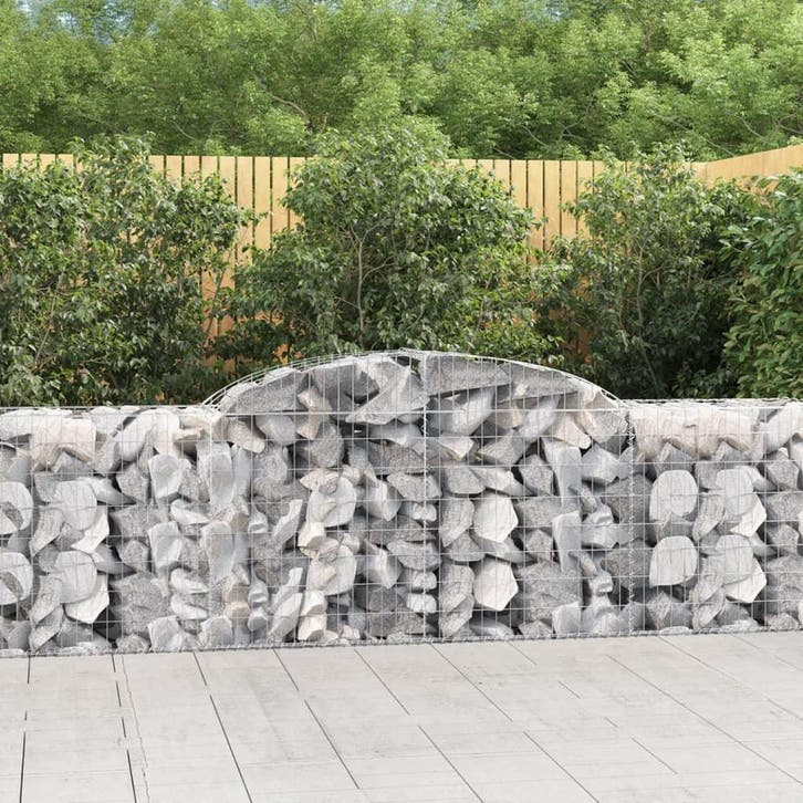 vidaXL Schanskorven 6 st gewelfd 300x50x80/100 cm, Tuin en Terras, Bloempotten, Nieuw, Verzenden