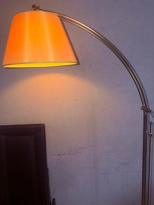 Steinhauer - Gebogen vloerlamp - Messing, stof -, Maison & Meubles, Maison & Meubles | Autre
