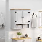 vidaXL Hangkast Corona Wit 70 x 33 x 71,5 cm Massief, Verzenden, Nieuw