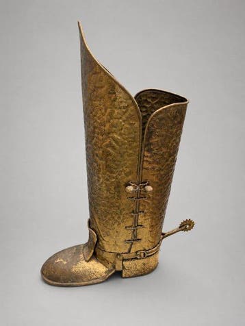 Sculpture, Botte - 62 cm - Laiton doré