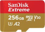 SanDisk Extreme MicroSDXC 256GB - 190/130 mb/s - A2 - V30..., Audio, Tv en Foto, Verzenden, Nieuw