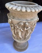 A.B - Vaas - Gegoten steen - Via Crucis - 22 cm, Antiek en Kunst