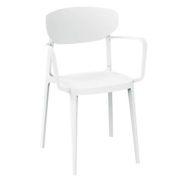 Stoel | LUGANO | Kunststof | White | In-/Outdoor |, Verzenden, Nieuw in verpakking