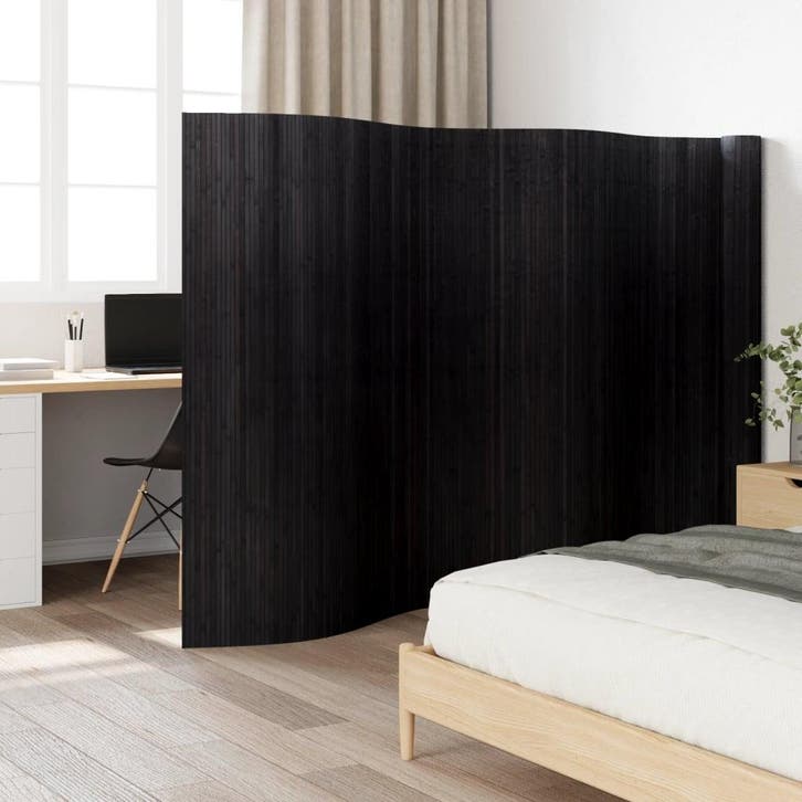 vidaXL Kamerscherm breedte 800 cm hoogte 165 cm bamboe zwart, Huis en Inrichting, Woonaccessoires | Overige, Nieuw, Verzenden