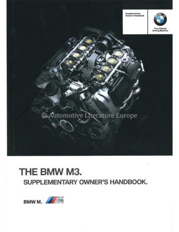 2012 BMW M3 INSTRUCTIEBOEKJE BIJLAGE ENGELS, Ophalen of Verzenden