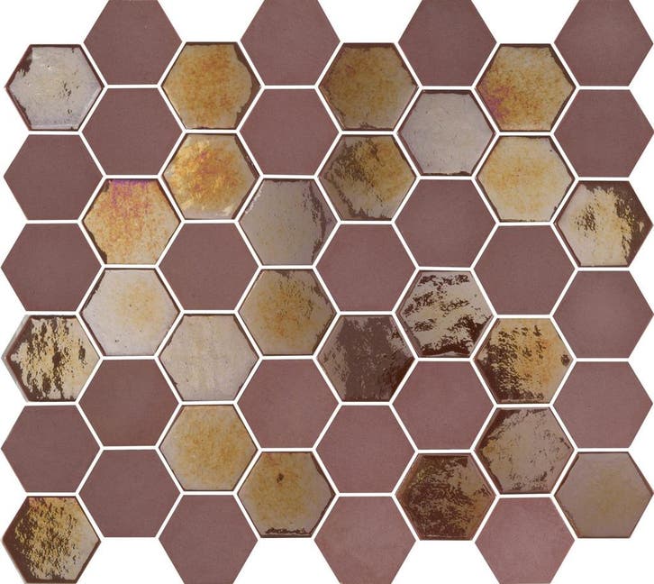 Wand Mozaïek Tegels Factory Hexagon Keramiek Roze - Matje.., Bricolage & Construction, Dalles & Carrelages, Enlèvement ou Envoi