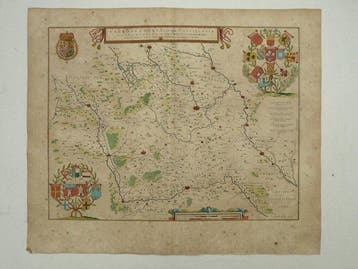 Frankrijk - Lille, Douai, Doornik, Kortrijk, Menen; W. Blaeu, Boeken, Atlassen en Landkaarten, Nieuw