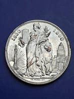 België. Leopold I & Leopold II. Silverplated copper module
