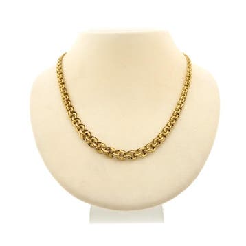 Prince of Wales schakelketting, Handtassen en Accessoires, Kettingen, Ophalen of Verzenden, Gebruikt, Geel, Goud