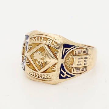 Ring - 10 kt. Geel goud, Handtassen en Accessoires, Ringen, Nieuw