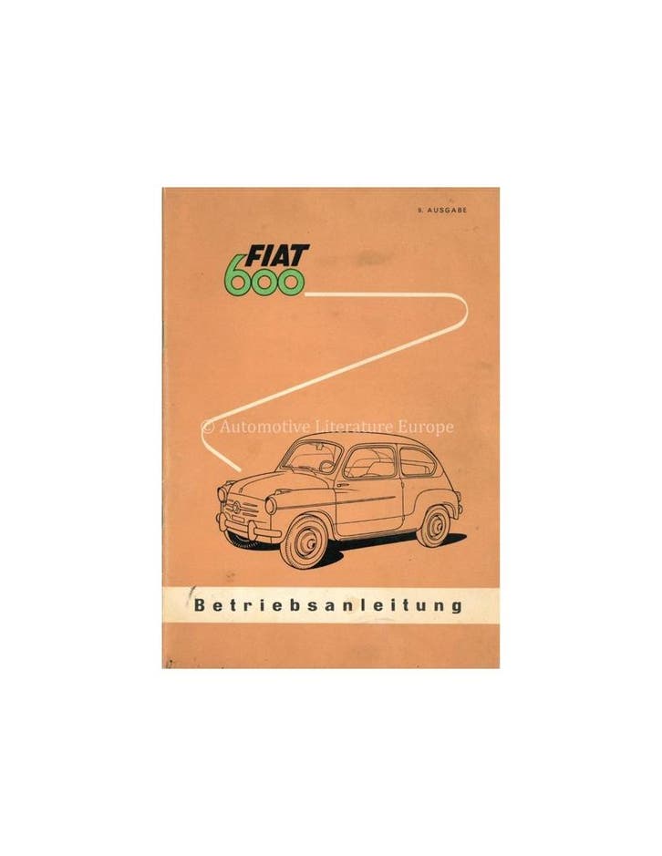 1958 FIAT 600 INSTRUCTIEBOEKJE DUITS, Auto diversen, Handleidingen en Instructieboekjes, Ophalen of Verzenden