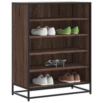 vidaXL Schoenenkast 75x38x97,5 cm bewerkt hout en metaal, Huis en Inrichting, Kasten | Schoenenkasten, Verzenden, Nieuw