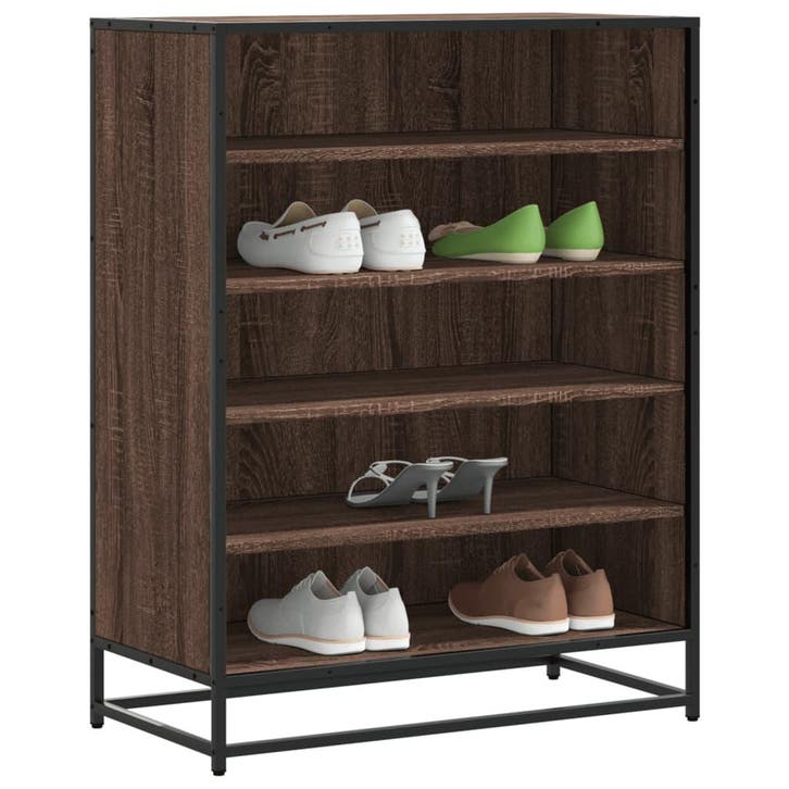 vidaXL Schoenenkast 75x38x97,5 cm bewerkt hout en metaal, Huis en Inrichting, Kasten | Schoenenkasten, Nieuw, Verzenden