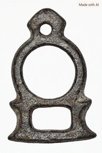Oude Keltische stam -Brons-Mooie hangende amulet-talisman