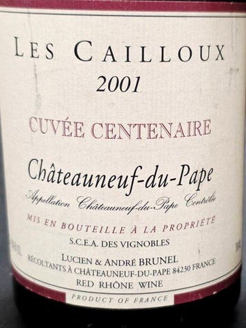 2001 & 2010 Lucien & André Brunel, Les Cailloux - Cuvée, Nieuw