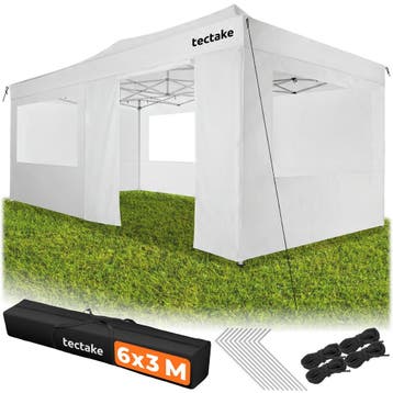 Opvouwbare paviljoen Viola 3x6 m, aluminium, 6 zijpanelen, Tuin en Terras, Partytenten, Verzenden, Nieuw